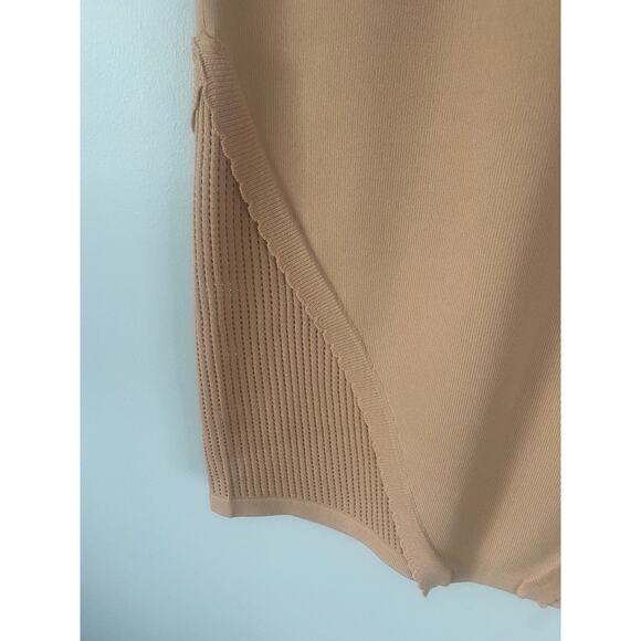 Rachel Rachel Roy Rose Taupe Sweater Pull On Pencil Scalloped Midi Skirt Large‎ - Picture 4 of 5